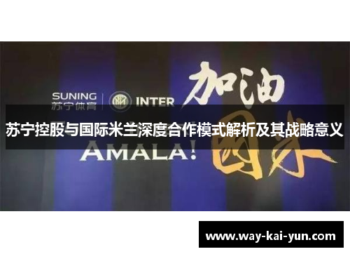 苏宁控股与国际米兰深度合作模式解析及其战略意义